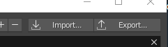 keymap import export